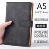 Cuaderno A5 con Inserto para Bolígrafo, Superficie Suave, Libreta Moderna y Sencilla, Set de Cuero PU, Páginas Interiores Engrosadas con Logotipo Imprimible