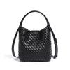 Bolsa Transversal Texturizada de Ombro Único Estilo Verão Mãe e Filha, Bolsa de Mão Casual da Moda, Bolsa Trançada de Cesta Tendência
