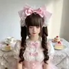 Diadema Lolita Japonesa para Mujer, Accesorio para el Cabello de Disfraz de Sirvienta Cosplay Retro, Linda Diadema Lolita con Lazo, Accesorios para la Cabeza KC