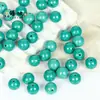 10 Piezas de Diversos Estilos de Cuentas de Bambú Turquesa Sintético, Cuentas de Ábaco, Cuentas de Calabaza, Cuentas Sueltas en Forma de Rosa, Accesorios para Joyería DIY