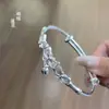 Pulsera Nueva Estilo Flor de Mariposa Bambú para Mujeres, Estilo Juvenil, Sólida con Diseño de Loto Colgante y Flor de Ciruelo, Pulsera de Empuje y Tirón, Pulsera de Bambú