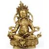 Latão Xizang Cinco Nomes de Família Deus da Riqueza Xizang Barra Latão Buda Estátua Latão Amarelo Deus da Riqueza Ornamentos