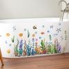 MS7589-NL Cartoon Ocean World Água Grama Peixe Starfish Banheira Sticker Quarto das Crianças Home Decoração Adesivo de Parede
