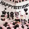 Cenário de Decoração de Aniversário Balões Cerimônia de Maioridade Meninos Meninas Parede de Fundo Props Digitais de Festa Atmosfera de Alto Padrão