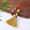 Escoba dorada y pluma dorada colgante de nominación de alto rango para bolso de teléfono móvil DIY llavero accesorio creativo colgante al por mayor