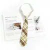 Patrón jk Chica Día Perezoso-libre Marrón Retro Marrón Raya de Corbata dk Uniforme de Soltero Masculino Corbata Estilo Preppy