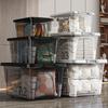 Caja de Almacenamiento Transparente Caja de Almacenamiento para Mudanzas Ropa Juguetes Caja de Almacenamiento para Dormitorio de Estudiante Caja de Almacenamiento Sobredimensionada Engrosada
