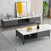 Mueble de TV Moderno Simple Mesa de Café Combinación Lujo Ligero Sala de Estar Nuevo Mueble de Piso Apartamento Pequeño Dormitorio Mueble de TV Simple