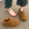 Zapatos de felpa cálidos con suela plana para mujer, botas de nieve para exteriores, nuevos lanzamientos de invierno 2026, zuecos de algodón Birkenstock