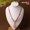 Cadena de Marca Budista Tailandesa Ágata Calcedonia Roja Cuenta Dzi Mariposa Escritura Marca Mariposa de Nueve Colas Lanyard Thangka