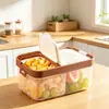 Frascos sellados para granos y cereales, caja organizadora con compartimento para fideos, frasco de almacenamiento de frijoles y granos de grado alimenticio para cocina, conservación de alimentos transfronteriza