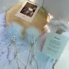 Horquilla de plumas estilo Sen con forma de mariposa, estilo Super Hada Mao Mao, con clip lateral para niña, estilo japonés, bonitos accesorios para el cabello estilo Han antiguo.