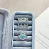 Anillo de Esmalte Azul Hielo Microincrustado Estilo Disco Roto para Mujer, Blanco, Anillo de Dedo Índice Moderno y Fresco, Anillo Versátil de Nicho