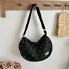 Bolso de mujer de lunares de nicho estilo coreano 2026 nuevo modelo de gran capacidad para el hombro, adecuado para el trabajo, bolso cruzado tipo dumpling