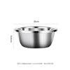 Juego de Cesta de Drenaje para Fregadero de Cocina de Acero Inoxidable, Bol Espesado para Batir Huevos y Bol para Olla Caliente, Bol para Sopa, Almacenamiento
