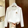 2026 Nueva Marca de Moda Casual Versátil Ropa Interior para Niños Primavera y Otoño Algodón Puro Ropa Infantil Camiseta de Manga Larga Top
