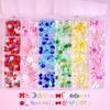 24 Cajas Dopamina Color Arcoíris Joyería para Uñas de Arte de Dibujos Animados Multicolor Blanco Combinación Accesorios DIY Material Hecho a Mano Caja