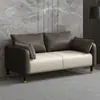Sofá Pequeño para Apartamento Pequeño de Tejido Técnico Estilo Italiano Sin Lavado, Sofá de Cuero Sencillo para Sala de Estar de Alquiler, Sofá Pequeño de Dos y Tres Plazas