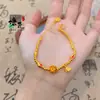 Loja de Ouro Mesmo Estilo Ouro Areia Esmalte Antigo Sorte Lotus Pulseira Moda Alta Qualidade Elegante Versátil Pulseira Joia