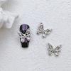Joia borboleta para unhas de celebridade popular liga leve de luxo laço tridimensional metal asas grandes de borboleta acessórios para unhas