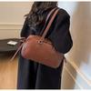 Bolsa de Ombro Feminina Texturizada de Nicho Vermelha de Ano Novo 2024 Nova Chegada Tendência Retrô Coreana Grande Capacidade Bolsa de Trabalho