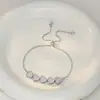 Pulseira de Coração com Zircônia Microcravejada de Luxo Leve e de Alta Qualidade para Mulheres Cobre Banhado a Ouro Real Moda Coração de Pêssego Pulseira Ajustável