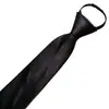 Fabricante Hombres Negros Casual Rayas Azules Corbata de Negocios Corbata Perezosa 8cm Corbata sin Corbata al por Mayor Cremallera