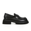 557 Huidong Yixinda Loafers Preguiçosos de Solado Grosso Polidos Retrô Estilo Britânico Sapatos de Couro Pequenos Tamanho Grande Feminino