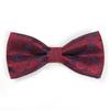 Pajarita formal de azufaifo con estampado rojo vino para novio, pajarita doble para padrino de boda, de fábrica, disponible en stock.