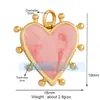 P04 L49B Accesorios para joyería DIY AMOR AMOR corazón circón rojo aceite goteando alas de cupido