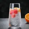 Copo de Vidro Borossilicato Alto Estilo Nórdico para Uso Doméstico, Copo Simples para Água, Copo para Suco de Loja de Chá com Leite, Copo de Café, Copo Criativo de Camada Única