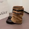 Elegantes y versátiles, botas de caballero para mujer 2026 de inspiración vintage, nuevas botas de media caña con hebilla de cinturón, botas de motociclista para otoño e invierno