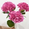 Película de simulación con contenido Yang, 3D de una sola hortensia de 4 hojas, flor de hortensia para maceta en casa, decoración para exteriores