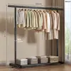 Perchero de Pie Sencillo para Uso Doméstico, Tendedero para Balcón Interior, Perchero para Ropa para Dormitorio y Residencia Estudiantil, Perchero Ahorrador de Espacio