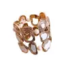 Pulsera elástica plisada irregular con cuentas, Pulsera vintage retro con un diseño único, Joyería de nicho