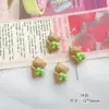 Liga Verde Cor Fofa Urso Laço Garra de Gato Borboleta Flor DIY Pulseira de Mão com Contas Material