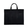 Logo Coreano Simple Maletín de Negocios Bolso de Mano de Lona para Mujer Bolso para Documentos Bolso de Tela Casual Bolso de Mano
