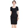 Fino verão terno de manga curta terno Desgaste de Negócios Feminino slim fit hotel recepção joalheria loja de ouro macacão mulheres
