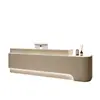 Mostrador Frontal de Caja Pintado Salón de Belleza Moderno Recepción de Hotel Institución de Formación Barra de Bar Almacenamiento