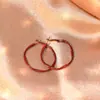 Pendientes Rojos Estilo Retro Hong Kong Electrochapados, Pendientes Elegantes Franceses de Año Nuevo para Mujer, Pendientes de Aleación de Perlas de Alta Gama