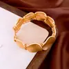 Pulsera Elástica Geométrica Metálica Plegada Personalizada Europea y Americana Pulsera de Mano Simple de Gama Alta de Nicho de Industria Pesada Transfronteriza