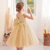 Vestido de princesa de tul esponjoso para niña transfronterizo, vestido de florista para el cumpleaños de una niña pequeña, vestido para actuación de danza de jardín de infantes, vestido para niños