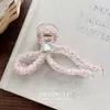 Presilha de Cabelo Pérola Estilo Francês Coreana, Presilha de Cabelo Faixa de Cabeça Versátil com Laço da Moda, Presilha de Tubarão, Presilha para Franja, Acessório de Cabelo, Acessório de Cabeça para Mulheres