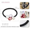 Anillo para el cabello de cristal con pedrería ovalada europeo y americano, temperamento, red social con cuerda para el cabello, cuerda para la cabeza simple para mujer, banda de goma, venta al por mayor