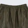 Venta al por mayor de ropa de mujer transfronteriza 2026 otoño nuevo otoño-invierno cuero sintético PU doble capa volante cintura elástica falda