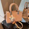 Bolso de Mano para Trabajar y Viajar Estilo Coreano Transfronterizo, Gran Capacidad, Bolso Cuadrado Pequeño de Moda Nueva, Textura Simple, Bolso de Hombro Casual