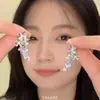 ¡El hermoso Dios viene! Pendiente de clip de oro para oreja de viento hija sin agujero en la oreja pendientes largos de pedrería para cara fina con borla para mujer