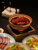 Estufa de Alcohol Sólido Cuadrada Comercial Estilo Japonés Olla Caliente Sukiyaki Sartén Parrilla de Hierro Fundido Barra Calefactora Estufa de Barbacoa