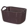 Cesta de Almacenamiento de Mimbre de Imitación para Escritorio de Punto, Tapa de Plástico sin Tapa, para el Hogar, Dormitorio, Multifuncional para Almacenamiento de Snacks, Cosméticos