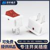 Interruptor de Barco Tamanho 15*21mmKCD1 2 pinos 2 velocidades Capa Branca Vermelha Interruptor Basculante Branco Interruptor Pequeno